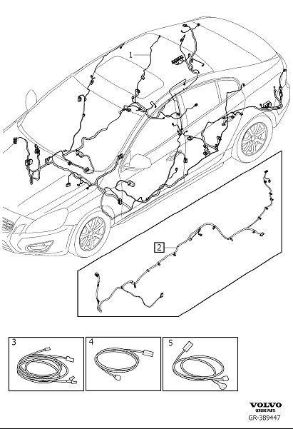 Volvo S60 Wiring Harness. Cable Harness Floor Section. Exhaust Valve